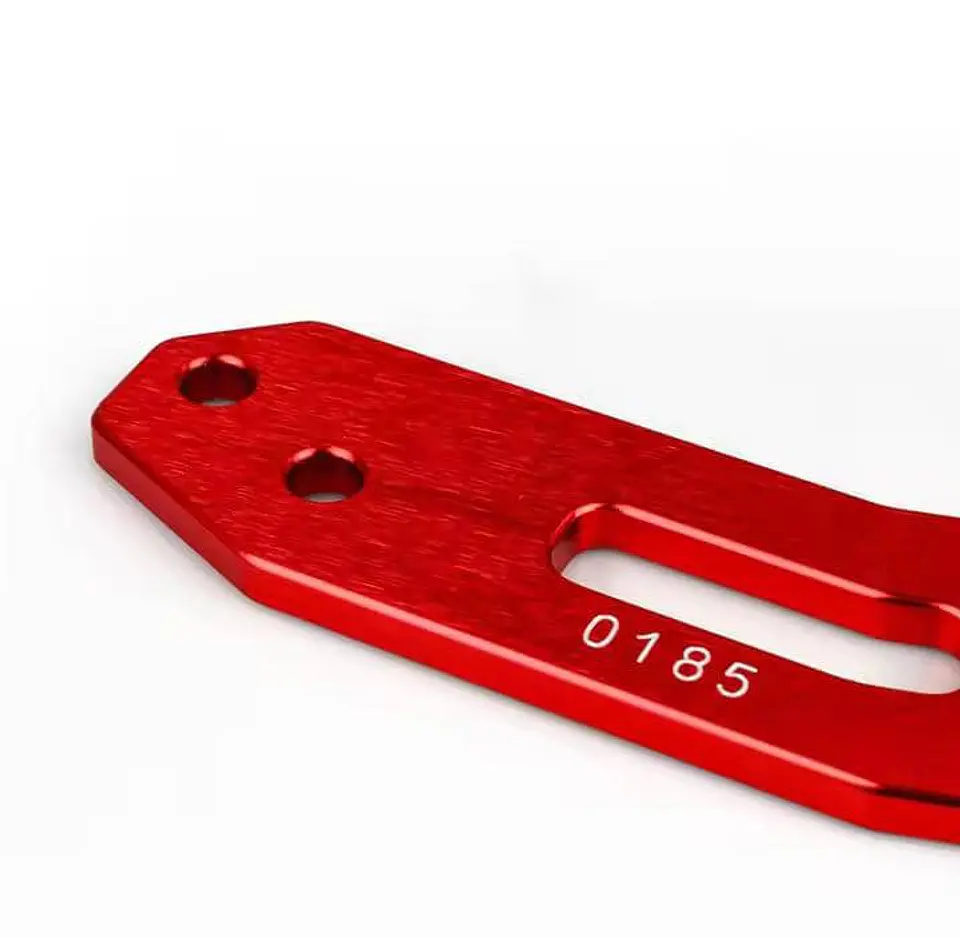 Gancho remolque arrastre aluminio trasero Tow Hook 0185 - Rojo 9
