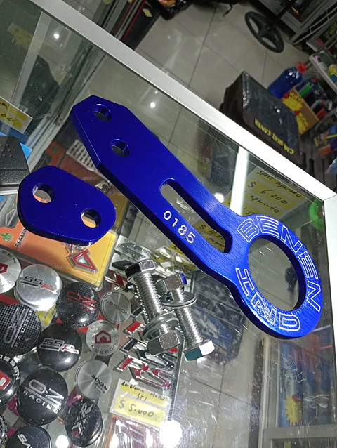 Gancho remolque arrastre aluminio trasero Tow Hook 0185 - Azul