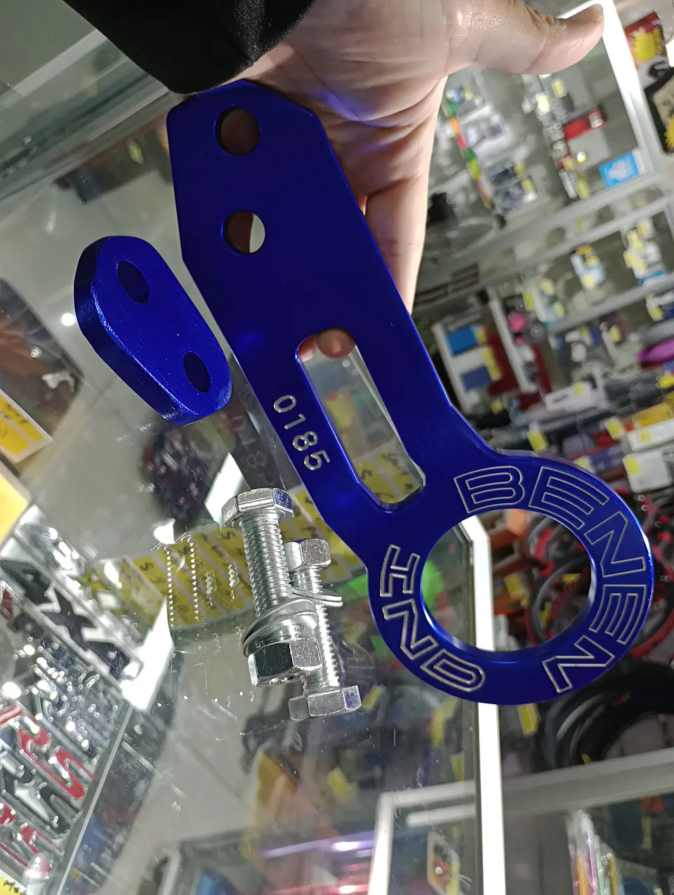 Gancho remolque arrastre aluminio trasero Tow Hook 0185 - Azul 5