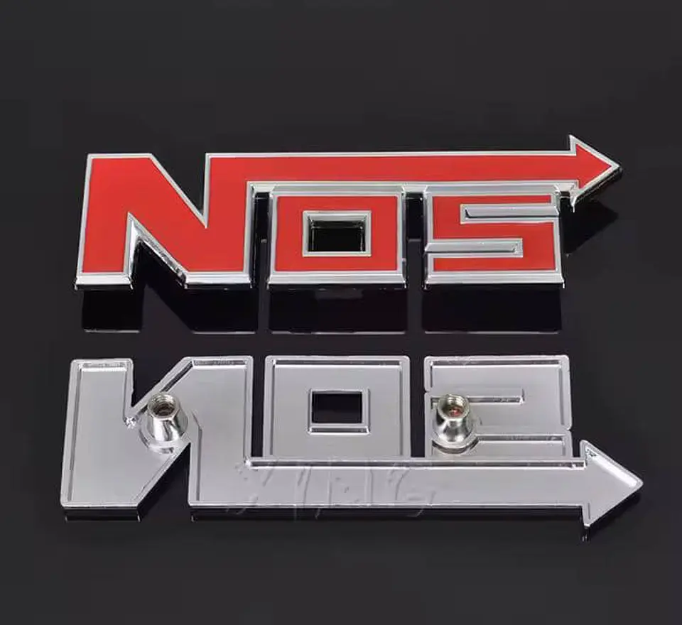 Emblema de metal NOS apernado para parrillas de autos universal 5