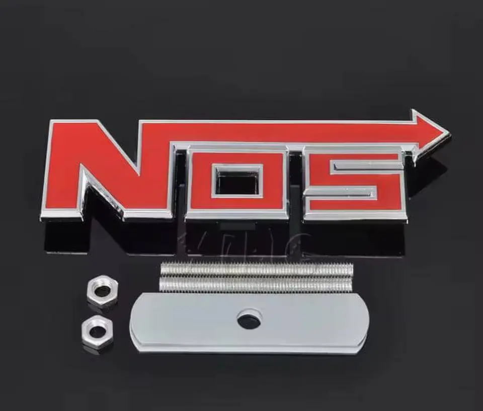 Emblema de metal NOS apernado para parrillas de autos universal 6