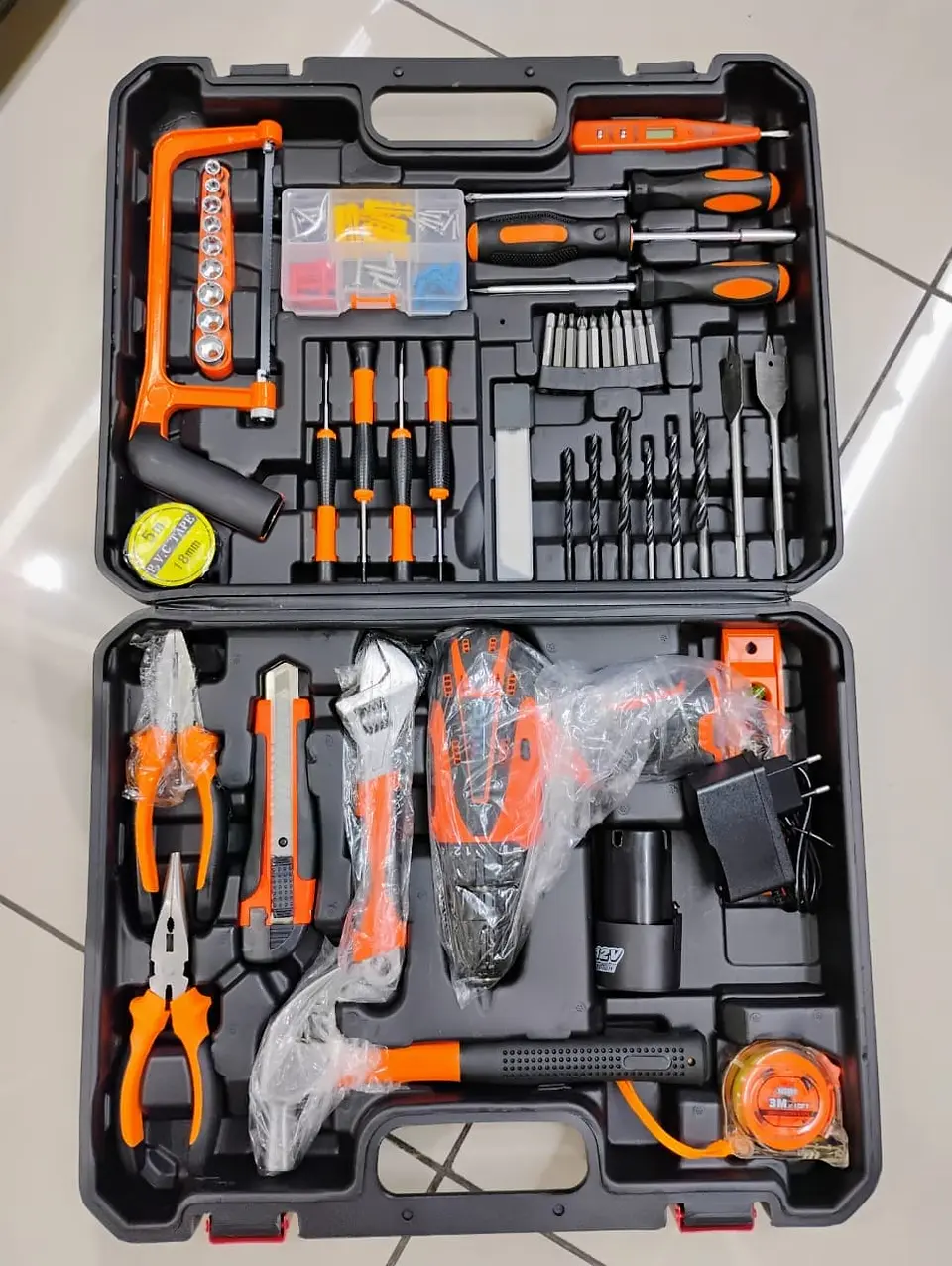 Multikit de herramientas 100 piezas con taladro atornillador 5