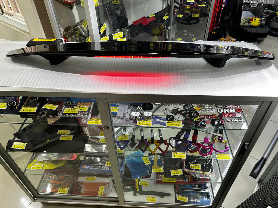 Liquidación Alerón GT, spoiler tunning decorativo universal negro 10