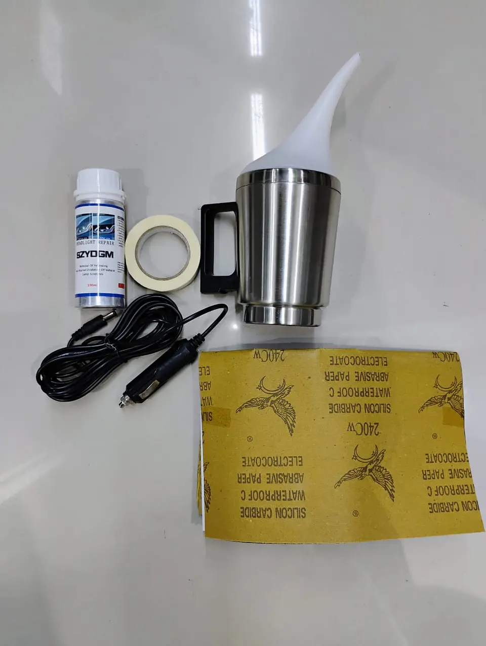 Kit de restauración y pulido de faros ópticos delanteros con 16