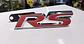 Emblema de parrilla apernado metalico modelo RS cromado con rojo - Miniatura 1