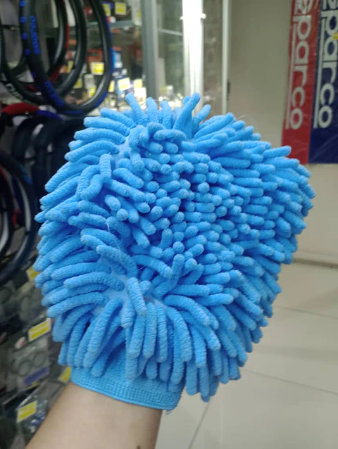 Guante de felpa microfibra para lavado limpieza de autos de doble cara