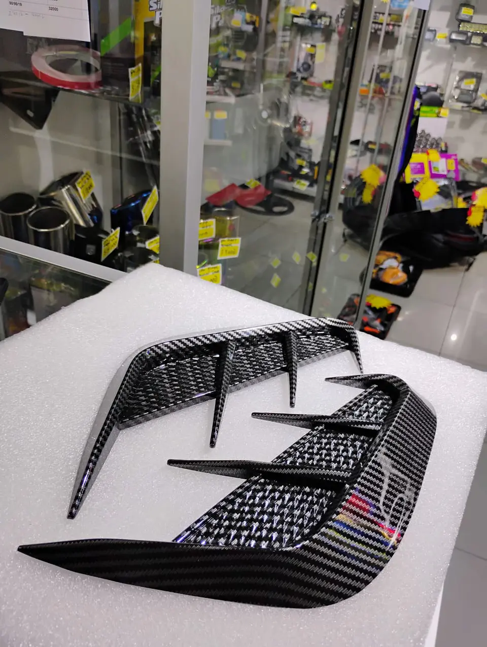 X2 Tomas de flujo de aire tunning tipo fibra de carbono 4 puntas 4