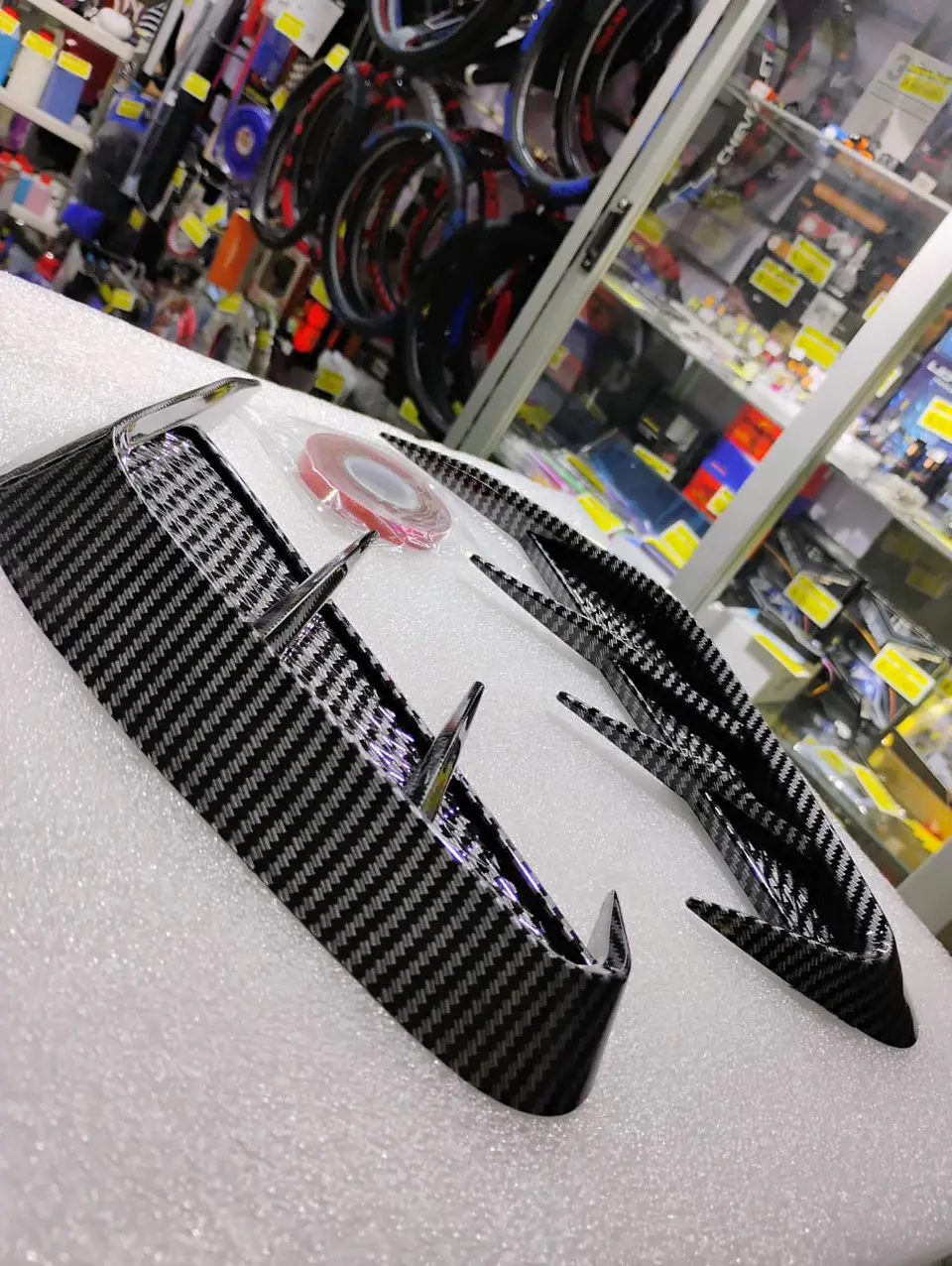 X2 Tomas de flujo de aire tunning tipo fibra de carbono 4 puntas 7