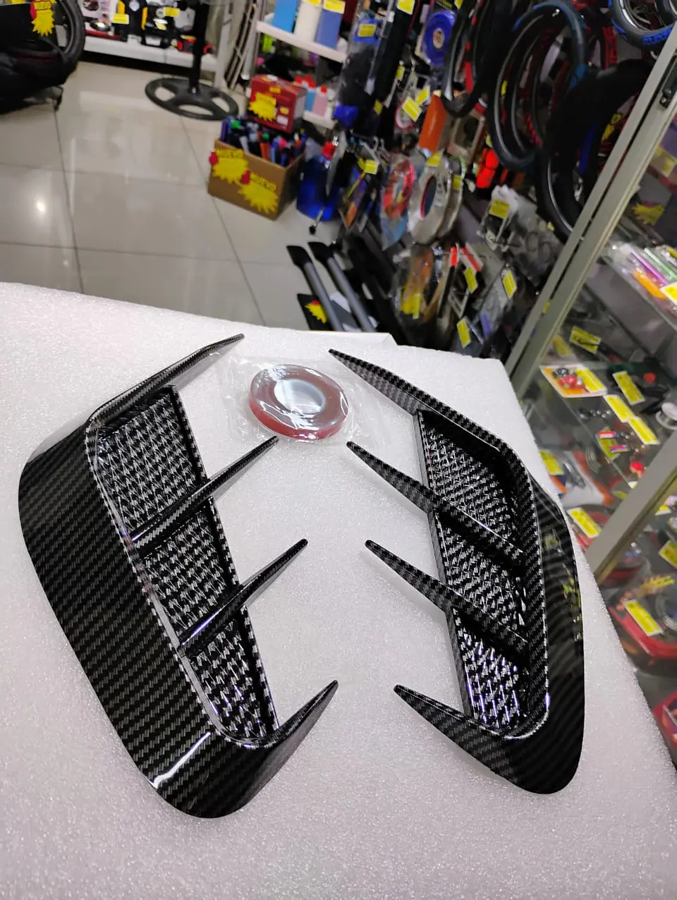 X2 Tomas de flujo de aire tunning tipo fibra de carbono 4 puntas 8