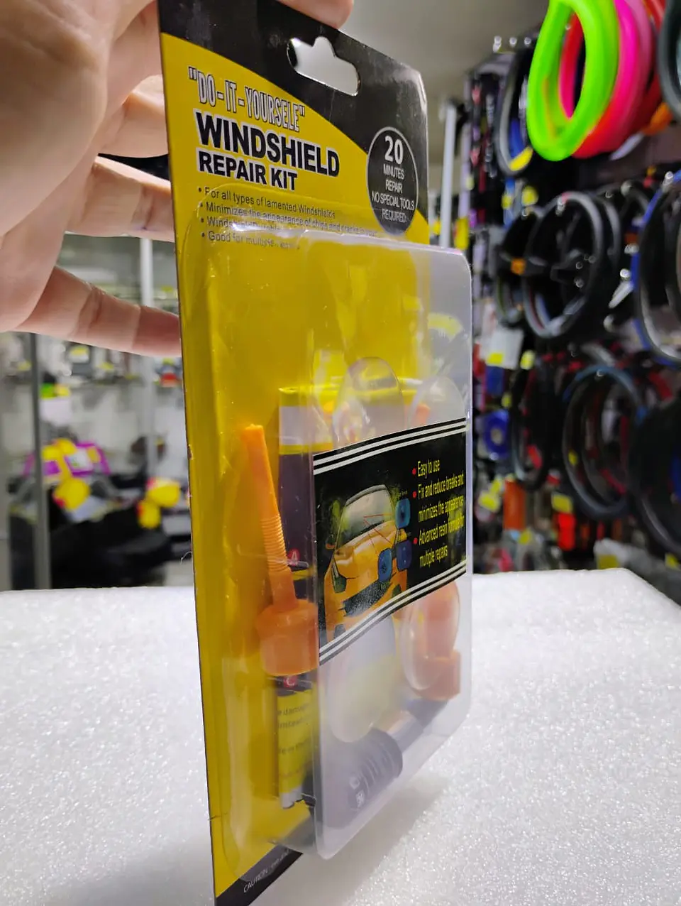 Kit de herramientas de reparación de vidrios parabrisas de autos 17