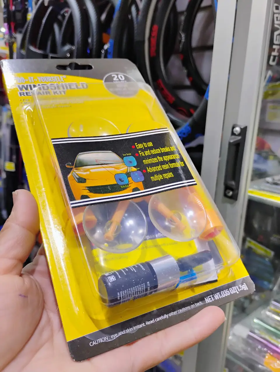Kit de herramientas de reparación de vidrios parabrisas de autos 18