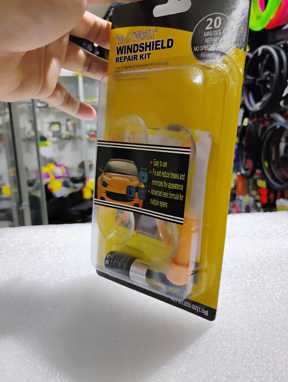 Kit de herramientas de reparación de vidrios parabrisas de autos 19