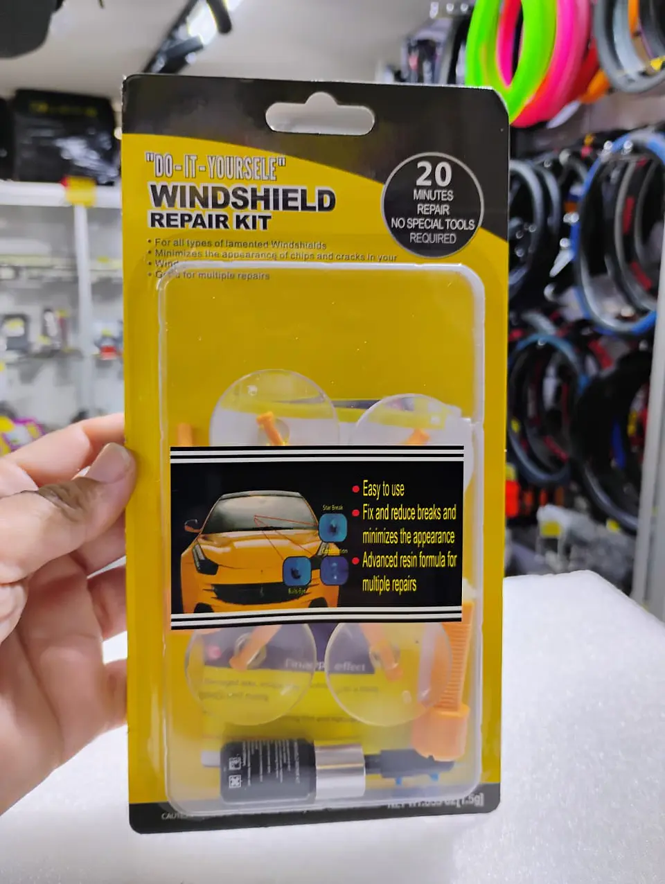 Kit de herramientas de reparación de vidrios parabrisas de autos 2