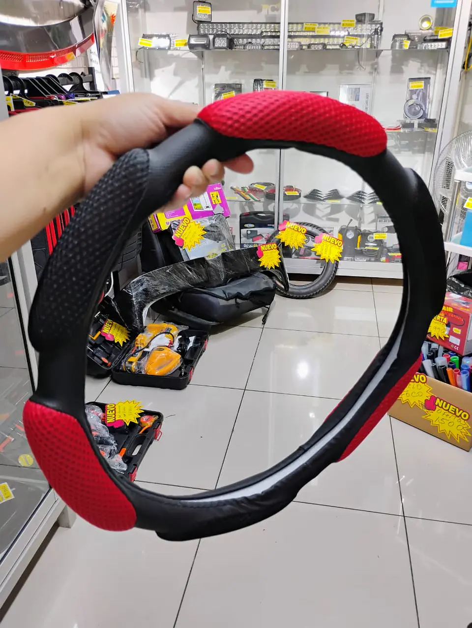 Funda cubre Volante de autos standard 38cm ergonómico con goma 2