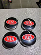 X4 Tapa centro llantas Kia logo 60mm 56mm - Rojo - thumbnail 7
