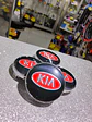 X4 Tapa centro llantas Kia logo 60mm 56mm - Rojo - thumbnail 9