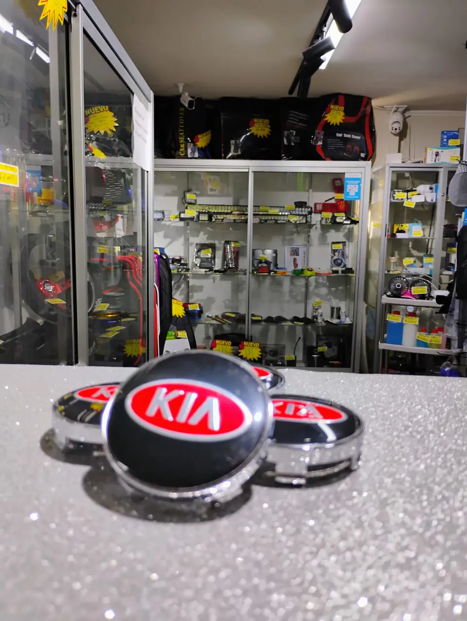 X4 Tapa centro llantas Kia logo 60mm 56mm - Rojo 11