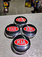 X4 Tapa centro llantas Kia logo 60mm 56mm - Rojo - thumbnail 13