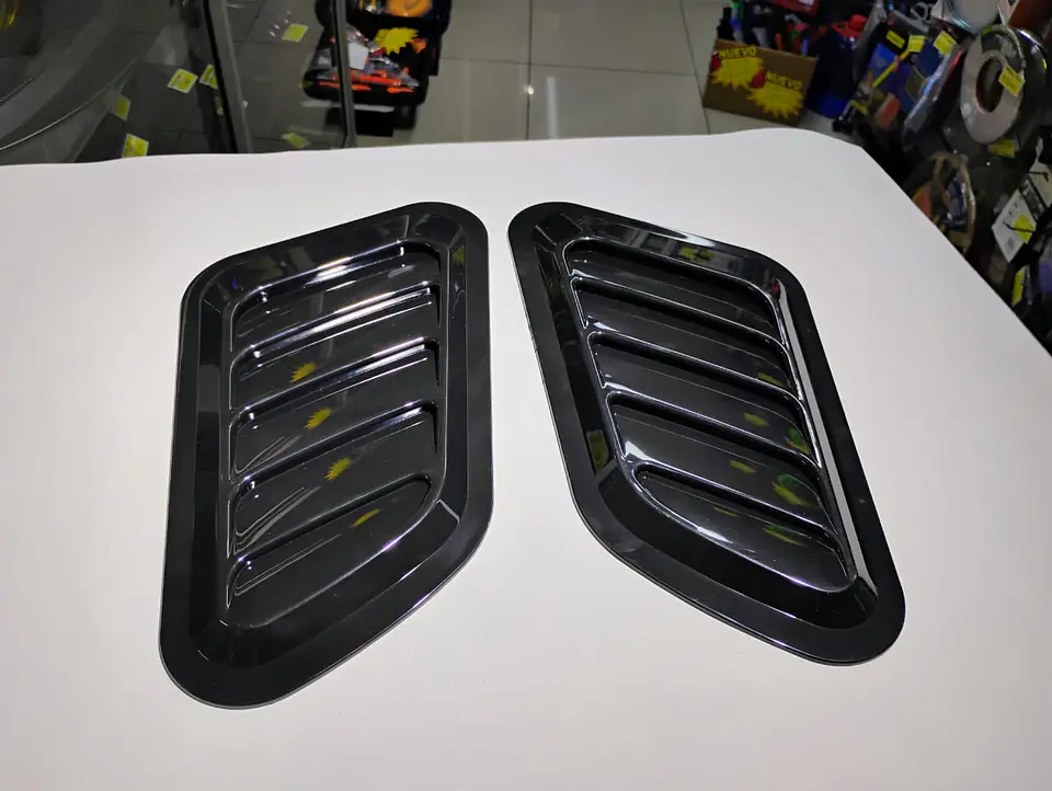 X2 Cubiertas Toma de flujo de aire para capot de autos decorativa 1