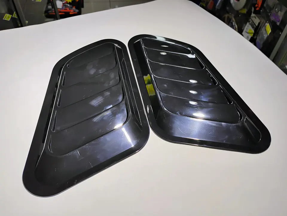 X2 Cubiertas Toma de flujo de aire para capot de autos decorativa 5