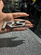 Emblema pegatina adhesivo metálico modelo RS color blanco con cromado - thumbnail 4