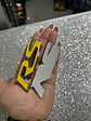 Emblema pegatina - adhesivo metálico RS camionetas SUV amarillo con - Miniatura 3