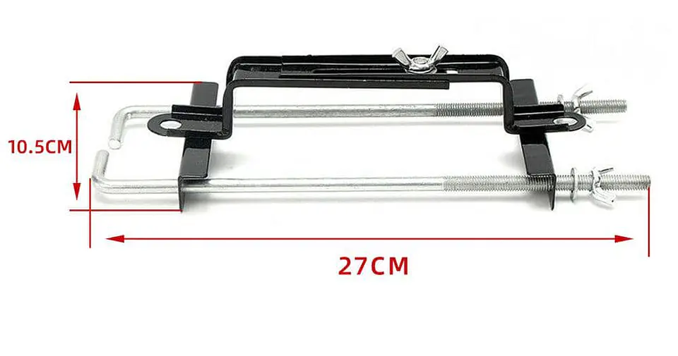 Soporte sujetador de batería barra transversal ajustable para autos 8