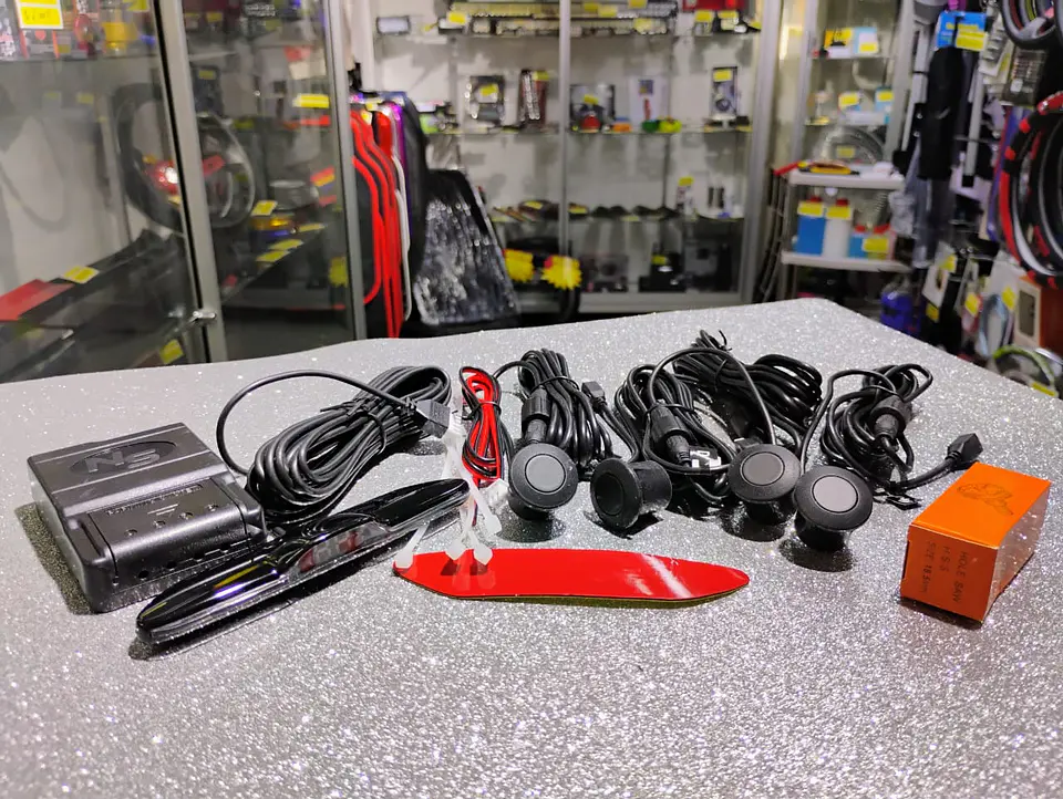 Kit Sensor Retroceso de goma con luz y sonido para Automóviles y 1