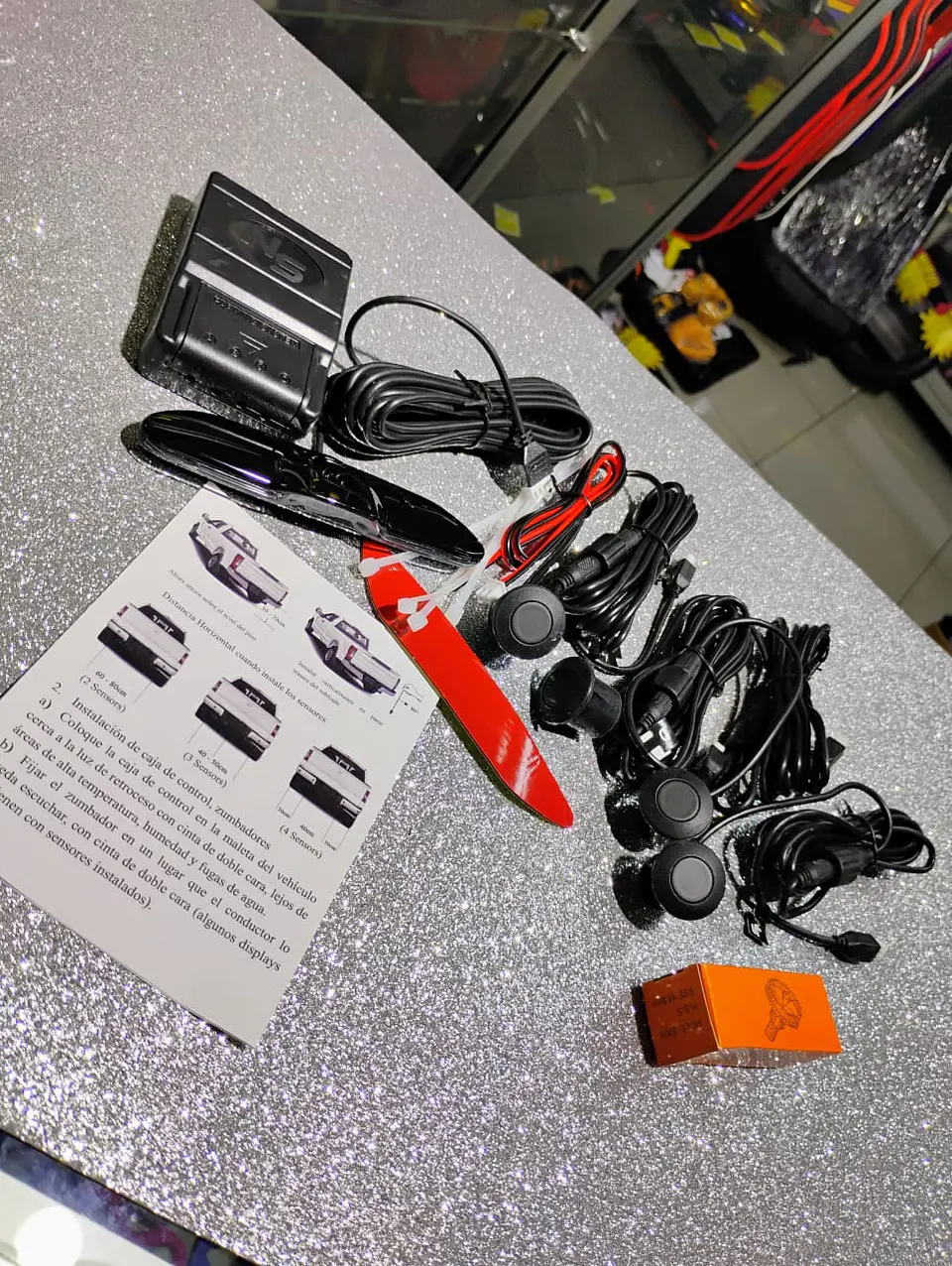 Kit Sensor Retroceso de goma con luz y sonido para Automóviles y 7