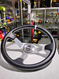 Volante de auto universal deportivo SPARCO con botón de bocina PLATA - thumbnail 1