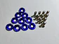 Set de 10 tornillos con 10 arandelas hexagonales M6 de aluminio azul - Miniatura 1