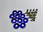 Set de 10 tornillos con 10 arandelas hexagonales M6 de aluminio azul - Miniatura 9