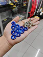 Set de 10 tornillos con 10 arandelas hexagonales M6 de aluminio azul - Miniatura 11