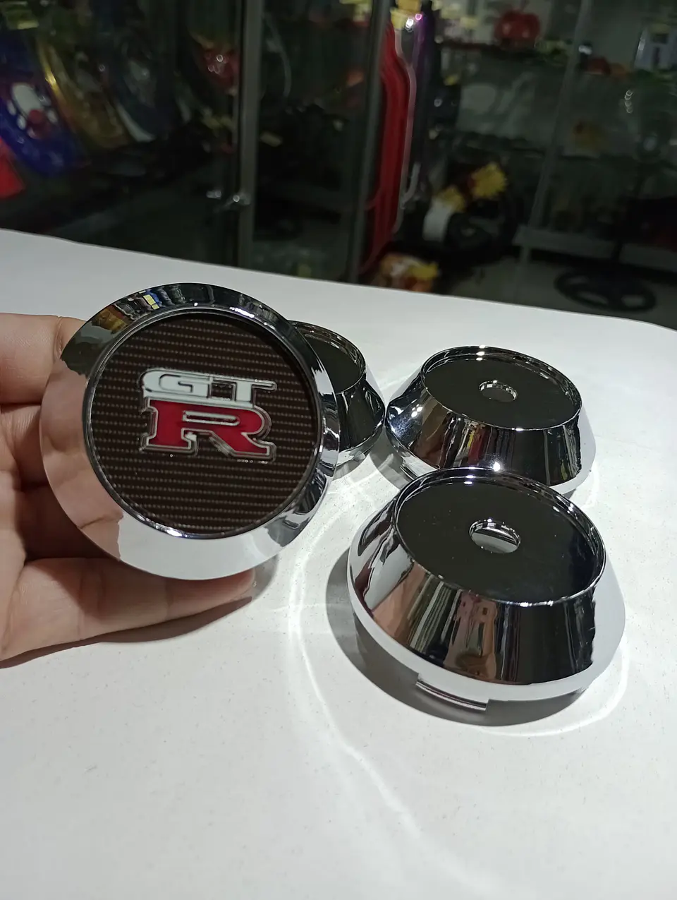 X4 Tapas centro de llantas de auto tunning conica GTR carbono 8