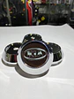 X4 Tapas centro de llantas de auto tunning conica kia negra logo gris - Miniatura 6