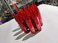 Set kit de tuercas para llantas de auto punta de bala 20 piezas rojo - Miniatura 1