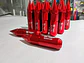 Set kit de tuercas para llantas de auto punta de bala 20 piezas rojo - Miniatura 3