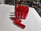Set kit de tuercas para llantas de auto punta de bala 20 piezas rojo - Miniatura 5