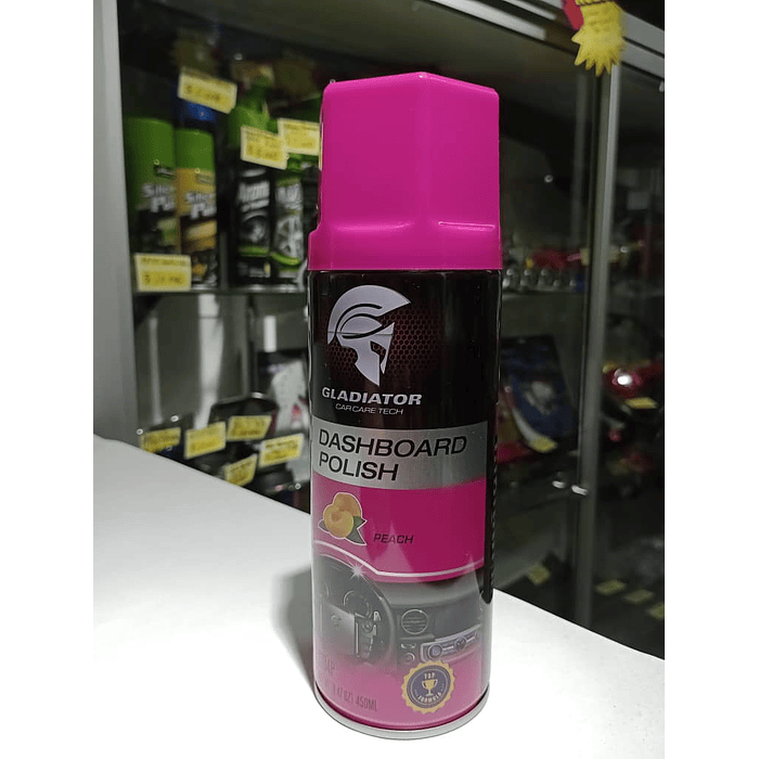 Silicona renovador de plásticos cuero y vinilo gladiator  para interior de autos y tableros 9