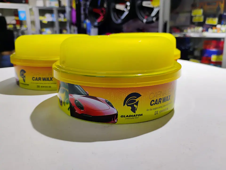 Cera pulitura carnauba Gladiator en crema, alto brillo 3