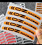 Set X5 pegatinas reflectantes Oz Racing para llantas - Naranja/Negro - Miniatura 1