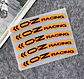 Set X5 pegatinas reflectantes Oz Racing para llantas - Naranja/Negro - Miniatura 3