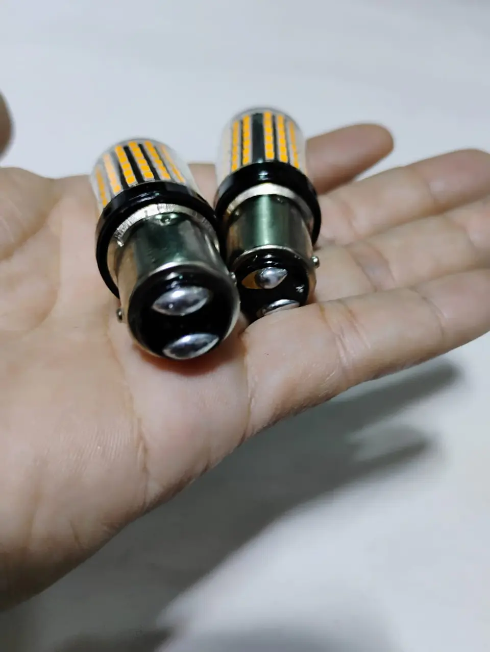 Par de Ampolletas Led doble contacto 2 contactos BAYD15D P21/5W 5