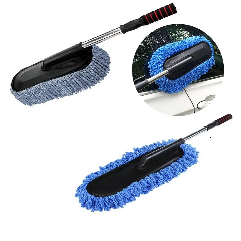 Mopa plumero microfibra extensible, elimina polvo - Azul 4