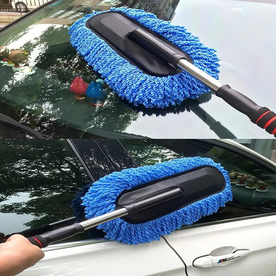 Mopa plumero microfibra extensible, elimina polvo - Azul 5