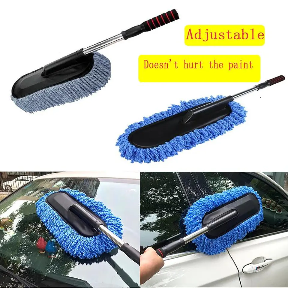Mopa plumero microfibra extensible, elimina polvo - Azul 8