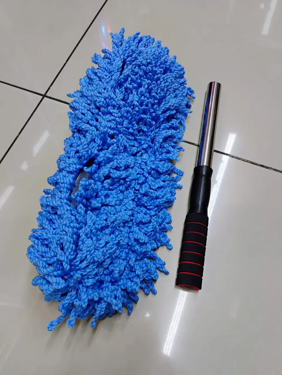 Mopa plumero microfibra extensible, elimina polvo - Azul 13