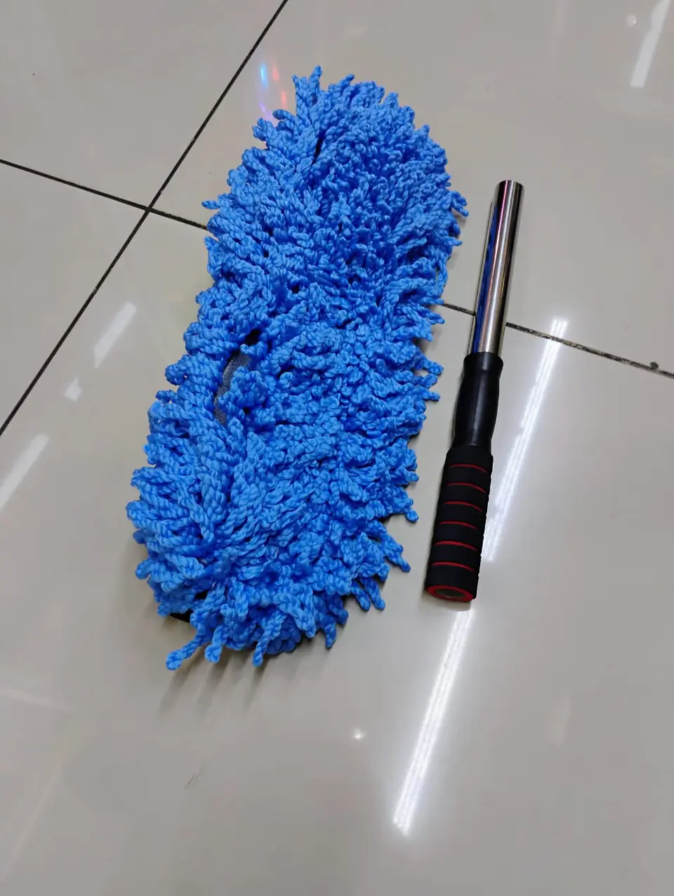Mopa plumero microfibra extensible, elimina polvo - Azul 15