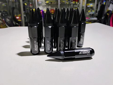 Set kit de tuercas para llantas de auto punta de bala 20 piezas negro