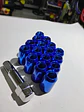 Set tuercas de seguridad 16 piezas 32mm - Azul - Miniatura 4